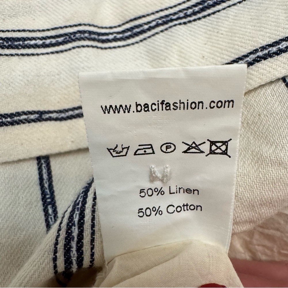 Amici By Baci Long Sleeve Striped Lightweight Blazer NWT  Size S-M-L - Picture 9 of 9